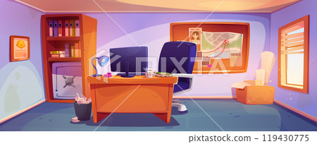 Detective office interior Detective office interior 119430775