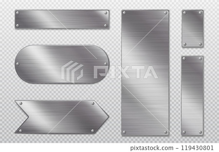 Stainless steel tags with blank metal surface Stainless steel tags with blank metal surface 119430801