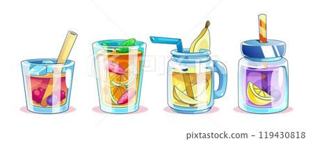 Cocktail glasses set Cocktail glasses set 119430818