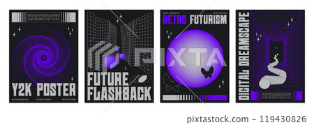 Y2k aesthetic poster template Y2k aesthetic poster template 119430826