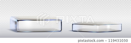 Glass transparent product podiums. Glass transparent product podiums. 119431030