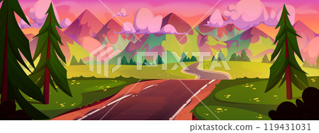 Mountain road perspective Mountain road perspective 119431031