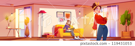 Female roommates in modern apartment Female roommates in modern apartment 119431053