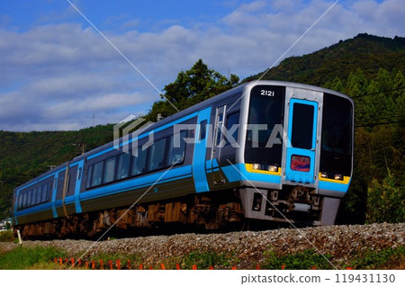 兩節車廂小型特快足折島贊線：岡花～土坂毛 119431130