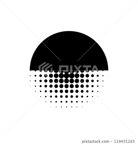 Vintage retro sun circle emblem. Sunset sunrise logo 119431283