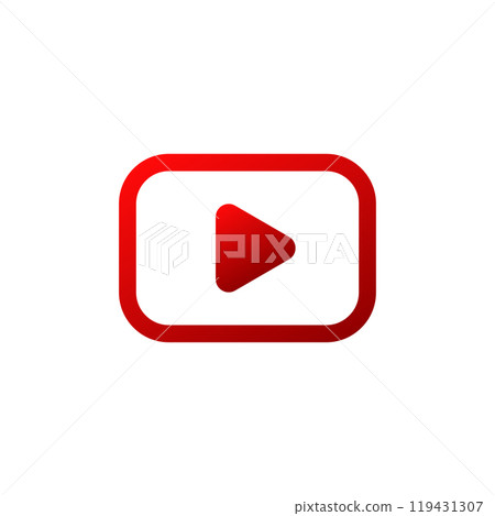 Play button minimalist icon. Play button minimalist icon. 119431307