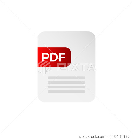 Pdf file document icon. Pdf text. Pdf file document icon. Pdf text. 119431332