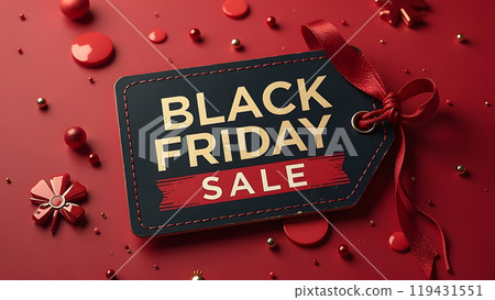 black friday sales stylish tag mock up, generative ai 119431551