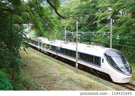 371系列特急朝霧號沿著清新綠色的御殿場線行駛。 119431845