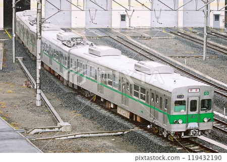 Teito Rapid Transit Authority 5000 series train parked at the depot 119432190