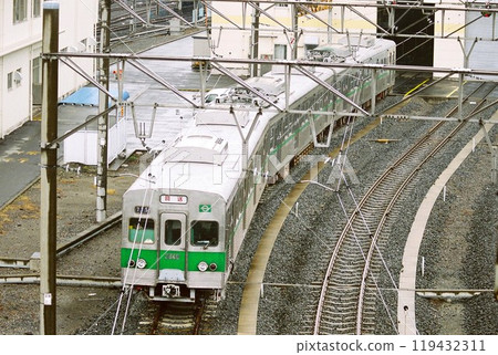 Teito Rapid Transit Authority 5000 series train parked at the depot 119432311