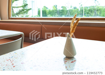 view of Decorative vase on the table, focus selective view of Decorative vase on the table, focus selective 119432773