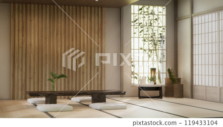 Japanese traditional style with decoration muji minimal. 3D rendering 119433104