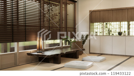 Japanese traditional style with decoration muji minimal. 3D rendering 119433122