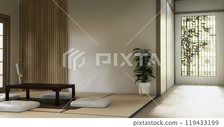 Japanese traditional style with decoration muji minimal. 3D rendering 119433199