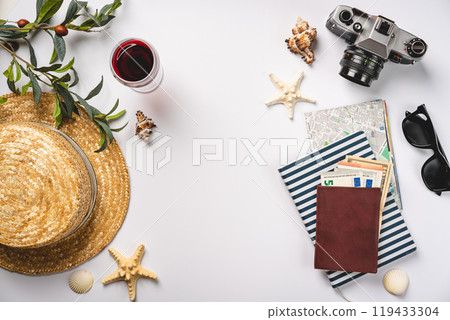 Top view travel concept 119433304