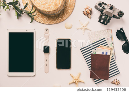 Top view travel concept 119433306