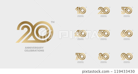 Anniversary logo or emblem design for event. 119433430