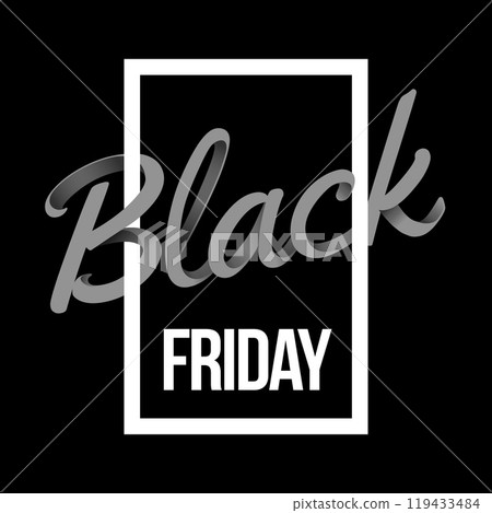 Black Friday. Sale and discount banner. Vector illustration for special offer. 119433484