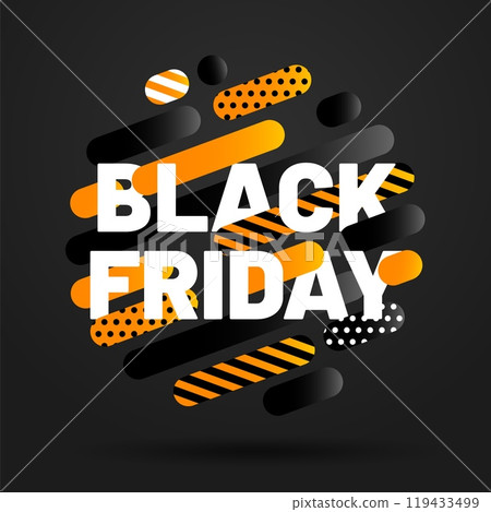 Black Friday. Sale and discount banner. Vector illustration for special offer. 119433499