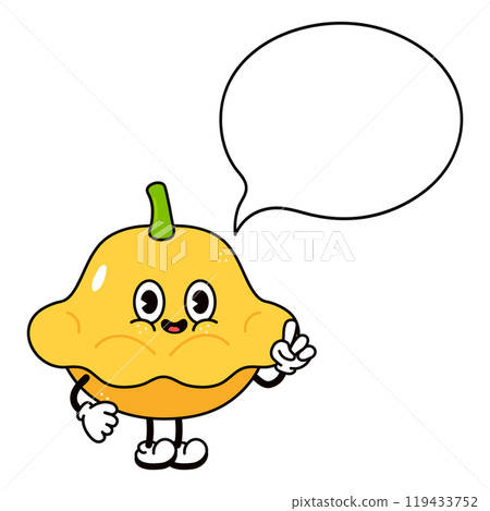Cute funny Yellow squash with an inscription character. Vector hand drawn traditional cartoon vintage,retro, kawaii character illustration icon. Isolated white background. Yellow squash character Cute funny Yellow squash with an inscription character. Vector hand drawn traditional cartoon vintage,retro, kawaii character illustration icon. Isolated white background. Yellow squash character 119433752