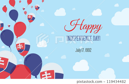 Slovakia Independence Day Sparkling Patriotic 119434482