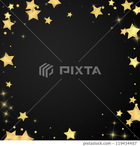 Magic stars vector overlay. Gold stars scattered Magic stars vector overlay. Gold stars scattered 119434487