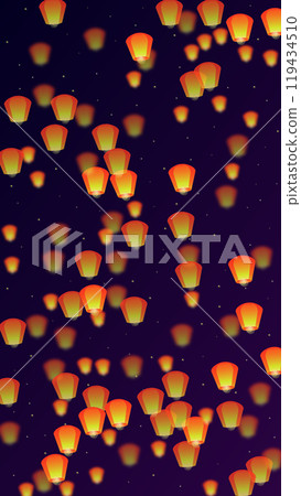Loy krathong festival card. 119434510
