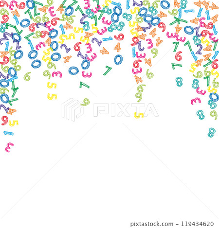 Falling letters of English language. Colorful Falling letters of English language. Colorful 119434620