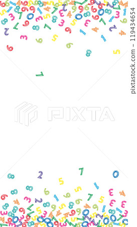 Scattered letters of latin alphabet. Colorful Scattered letters of latin alphabet. Colorful 119434654
