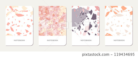 School diary cover design. Terrazzo abstract School diary cover design. Terrazzo abstract 119434695