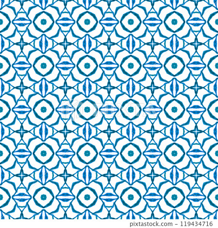 Oriental arabesque hand drawn border. Blue Oriental arabesque hand drawn border. Blue 119434716