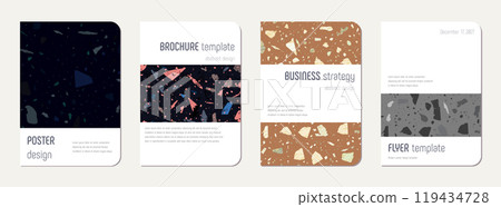 Notepad cover design. Terrazzo abstract 119434728
