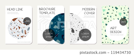 Notebook cover design. Terrazzo abstract 119434730