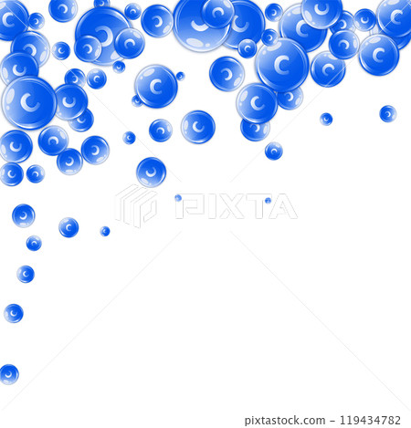 Vitamin C round capsules scattered randomly. Vitamin C round capsules scattered randomly. 119434782