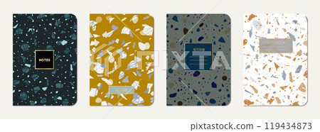 Brochure cover design. Terrazzo abstract 119434873