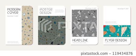 Notebook cover design. Terrazzo abstract Notebook cover design. Terrazzo abstract 119434876