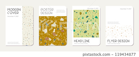 Notebook cover design. Terrazzo abstract 119434877