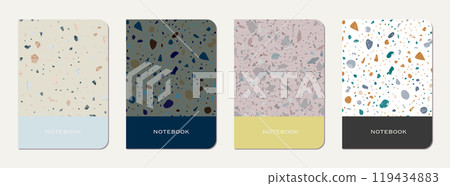 School diary cover design. Terrazzo abstract 119434883