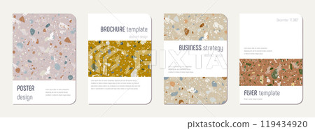 School diary cover design. Terrazzo abstract 119434920