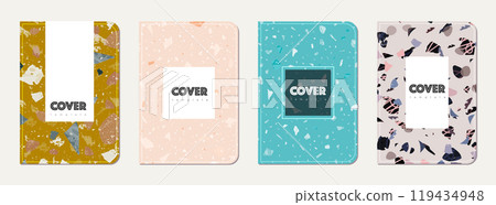 School notebook cover design. Terrazzo abstract 119434948