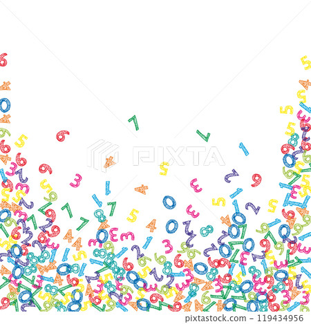 Falling letters of English language. Colorful Falling letters of English language. Colorful 119434956