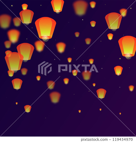 Loy krathong festival card. 119434970