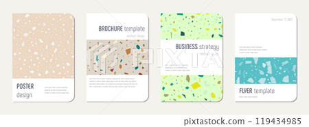 School diary cover design. Terrazzo abstract School diary cover design. Terrazzo abstract 119434985