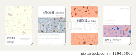 Notepad cover design. Terrazzo abstract 119435003