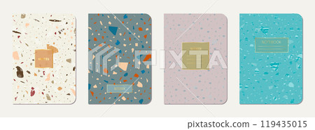 School diary cover design. Terrazzo abstract 119435015