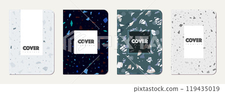 Notepad cover design. Terrazzo abstract Notepad cover design. Terrazzo abstract 119435019