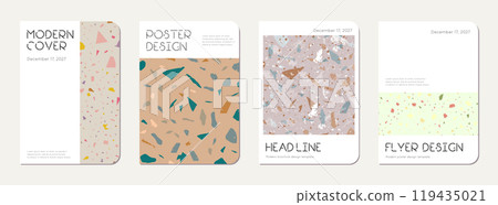 Brochure cover design. Terrazzo abstract Brochure cover design. Terrazzo abstract 119435021