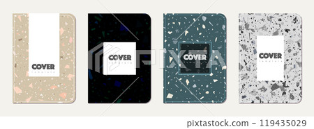 School notebook cover design. Terrazzo abstract School notebook cover design. Terrazzo abstract 119435029