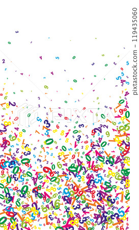 Falling colorful numbers. Math study concept with Falling colorful numbers. Math study concept with 119435060